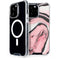 Pink Marble Ink iPhone 15 Pro Max MagSafe Case